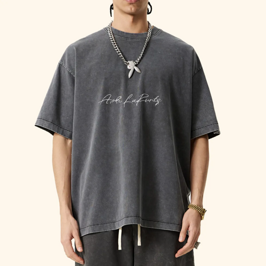 T-shirt délavé vintage flocon de neige 285 g/m²
