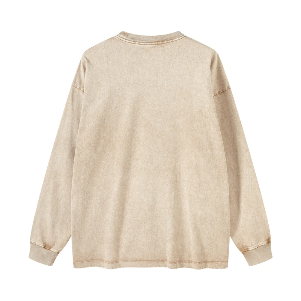 T-shirt vintage polyvalent à manches longues pour femme 270 g/m²