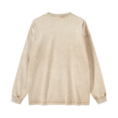T-shirt vintage polyvalent à manches longues pour femme 270 g/m²