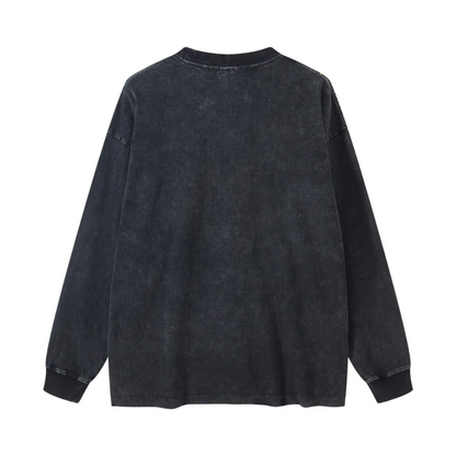 T-shirt vintage polyvalent à manches longues pour femme 270 g/m²
