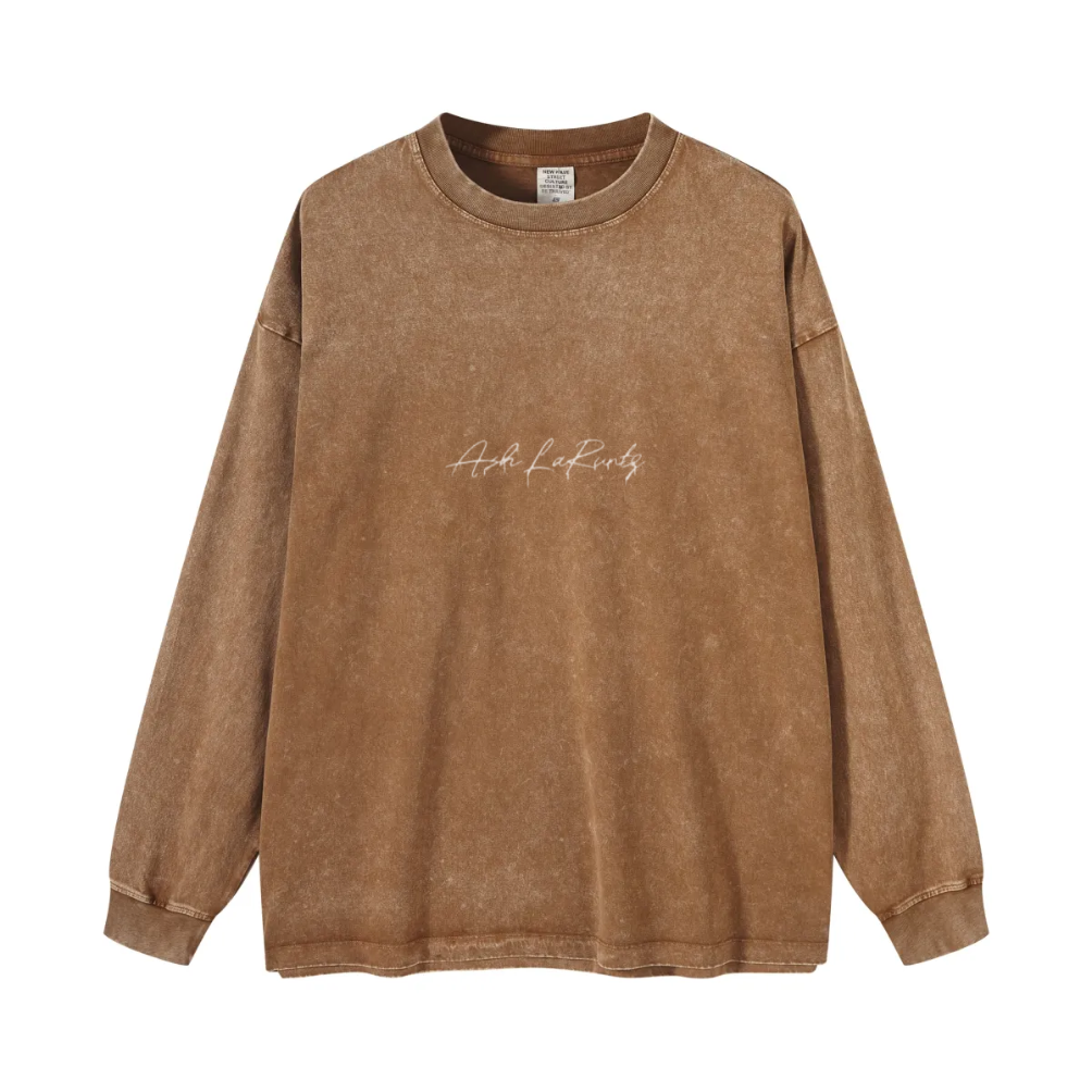 T-shirt vintage polyvalent à manches longues pour femme 270 g/m²