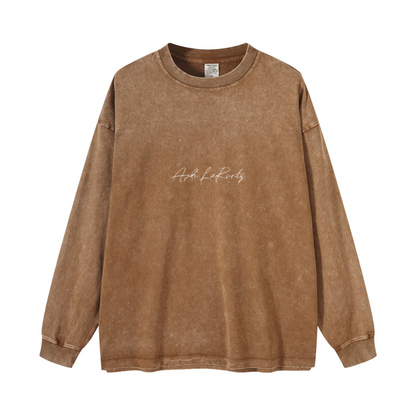 T-shirt vintage polyvalent à manches longues pour femme 270 g/m²