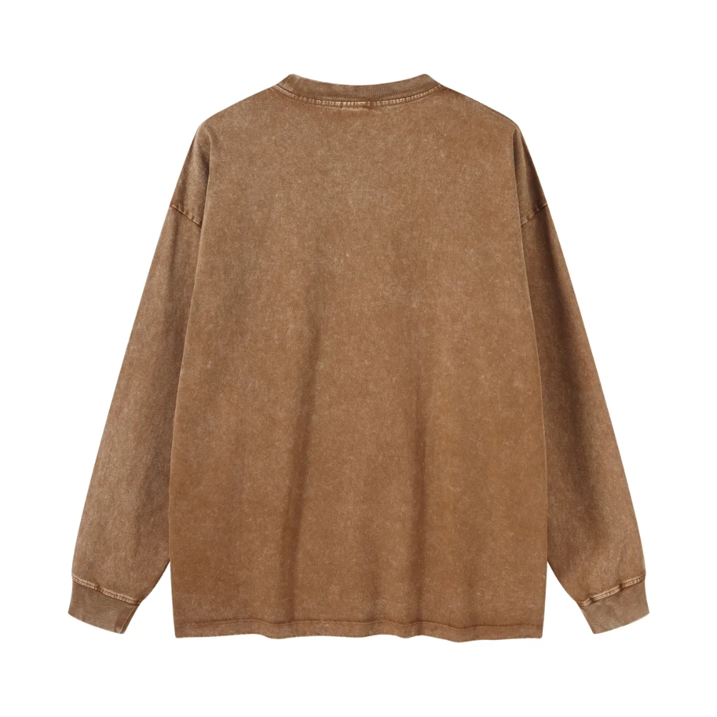 T-shirt vintage polyvalent à manches longues pour femme 270 g/m²