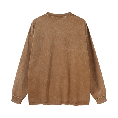 T-shirt vintage polyvalent à manches longues pour femme 270 g/m²