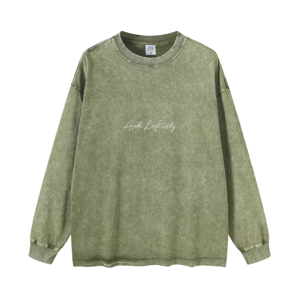 T-shirt vintage polyvalent à manches longues pour femme 270 g/m²