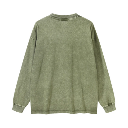 T-shirt vintage polyvalent à manches longues pour femme 270 g/m²