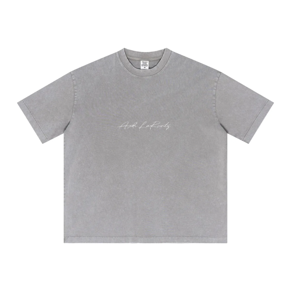 T-shirt délavé vintage flocon de neige 285 g/m²
