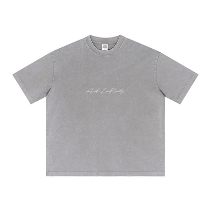 T-shirt délavé vintage flocon de neige 285 g/m²
