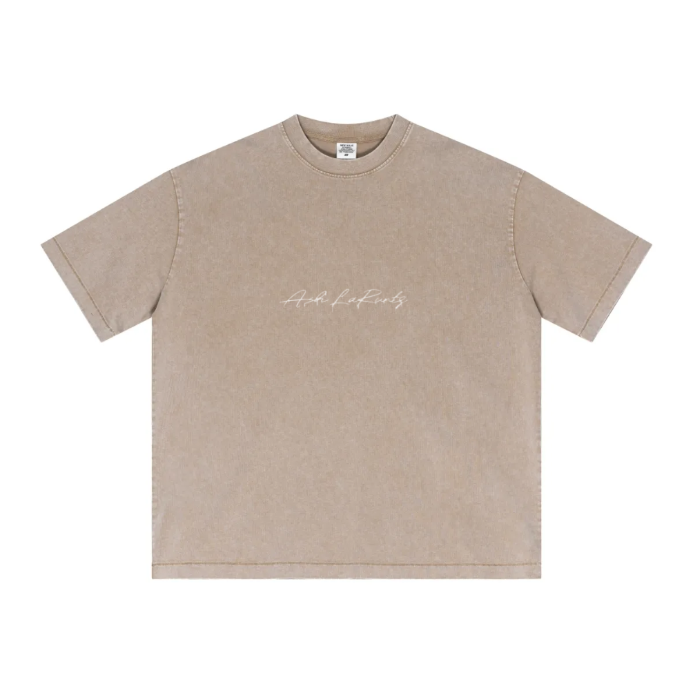 T-shirt délavé vintage flocon de neige 285 g/m²